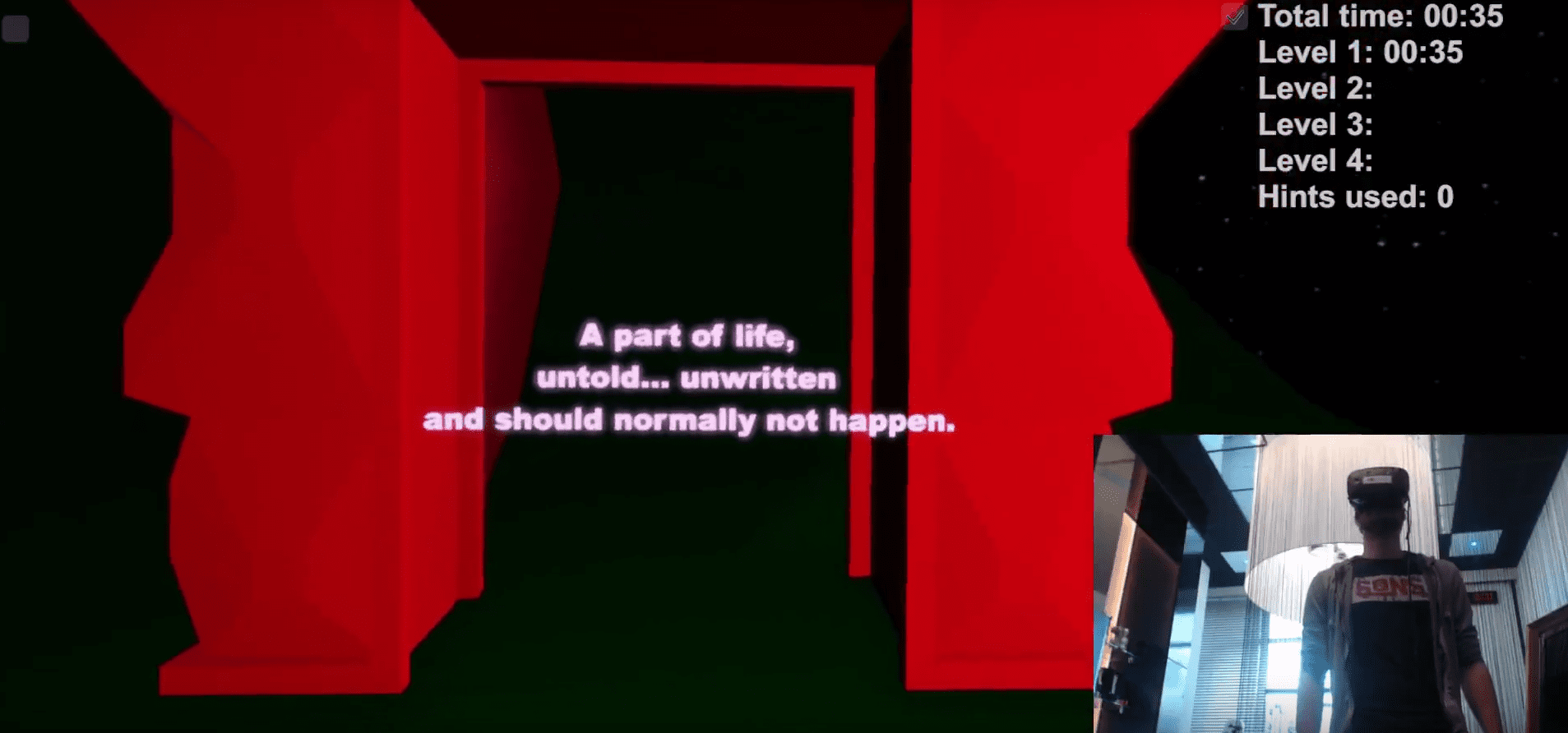 VR space escape room